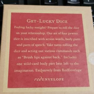 Red envelope pewter get lucky dice